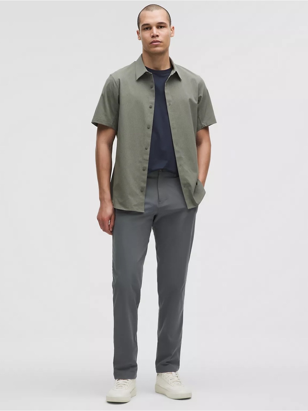 ABC Classic-Fit Trouser 36 Waist Warpstreme Fabric Oil Gray